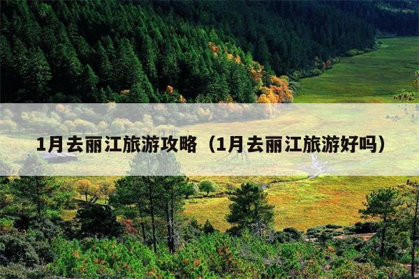 1月去丽江旅游攻略（1月去丽江旅游好吗）